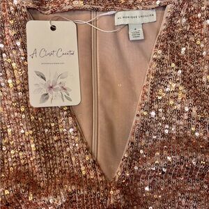 NEW Monique Lhuillier Sequin Blouson Gown 4